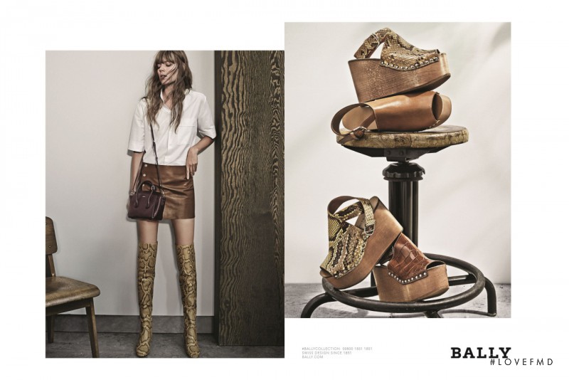 Freja Beha Erichsen featured in  the Bally advertisement for Spring/Summer 2015