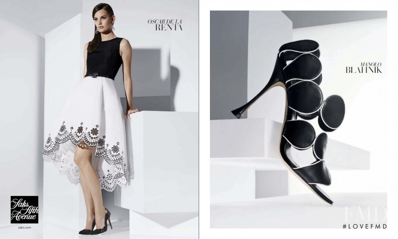 Amanda Murphy featured in  the Saks Fifth Avenue advertisement for Spring/Summer 2015