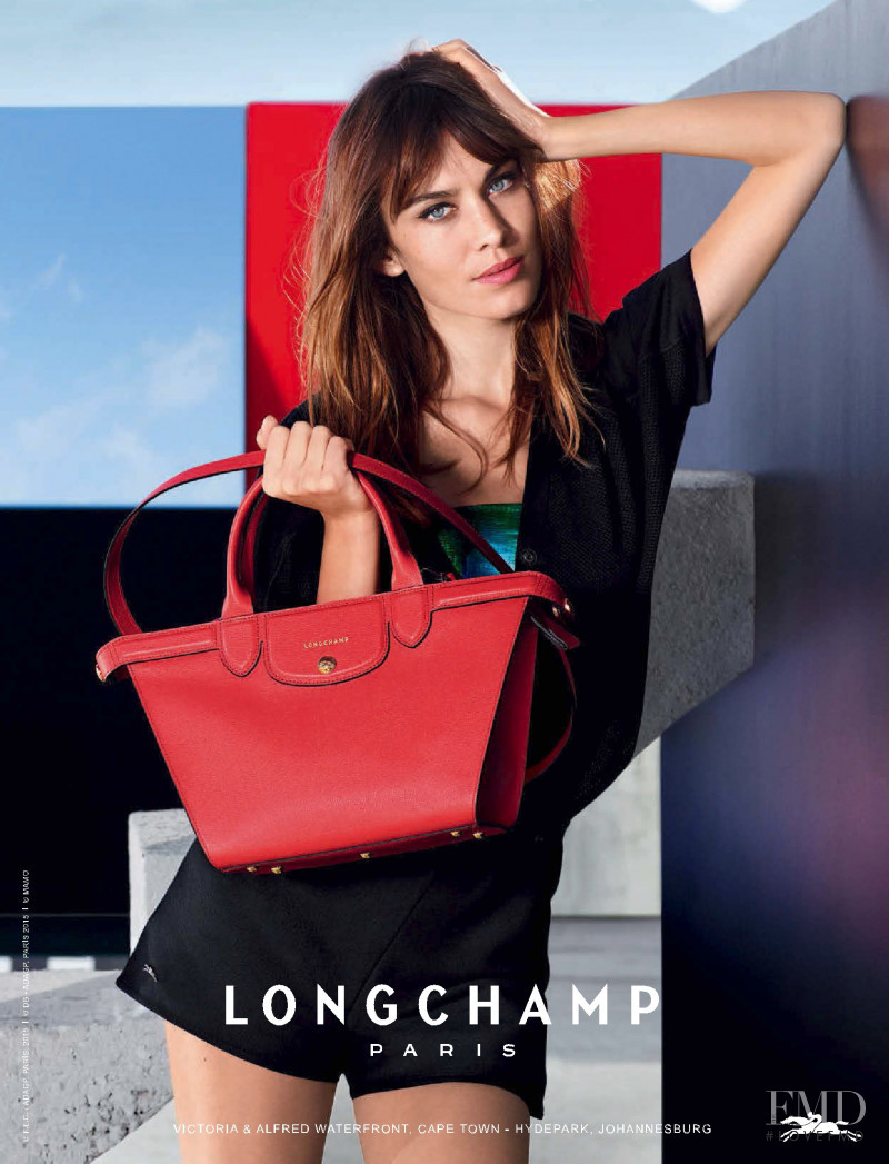 Alexa Chung featured in  the Longchamp advertisement for Spring/Summer 2015