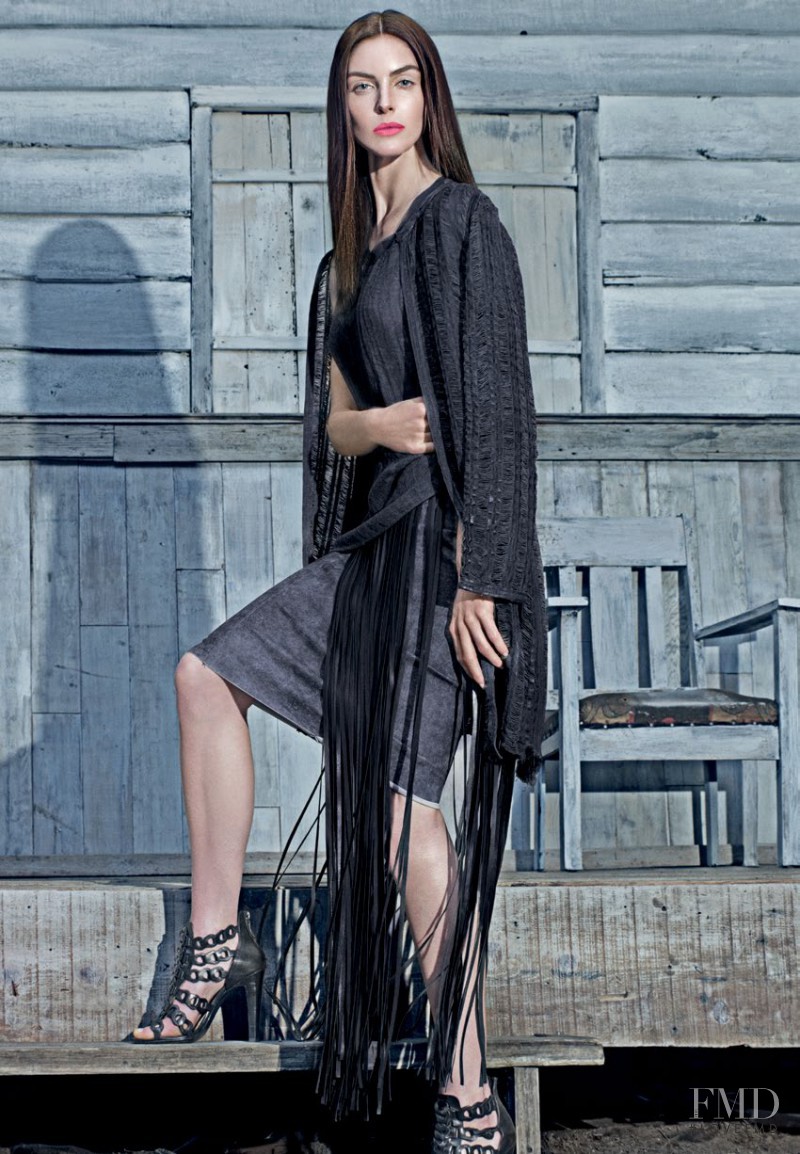 Hilary Rhoda featured in  the Elie Tahari advertisement for Spring/Summer 2015