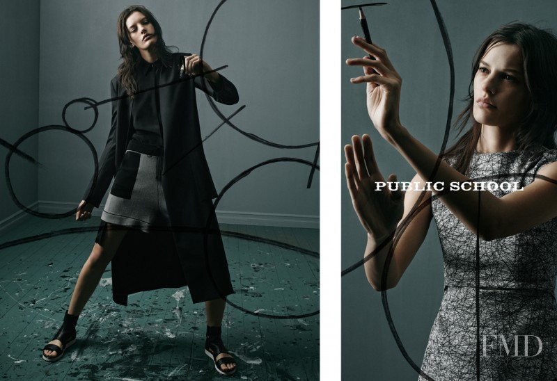 Amanda Murphy featured in  the Public School advertisement for Spring/Summer 2015