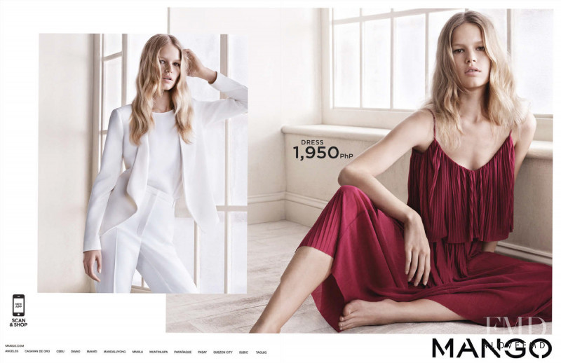 Anna Ewers featured in  the Mango advertisement for Spring/Summer 2015