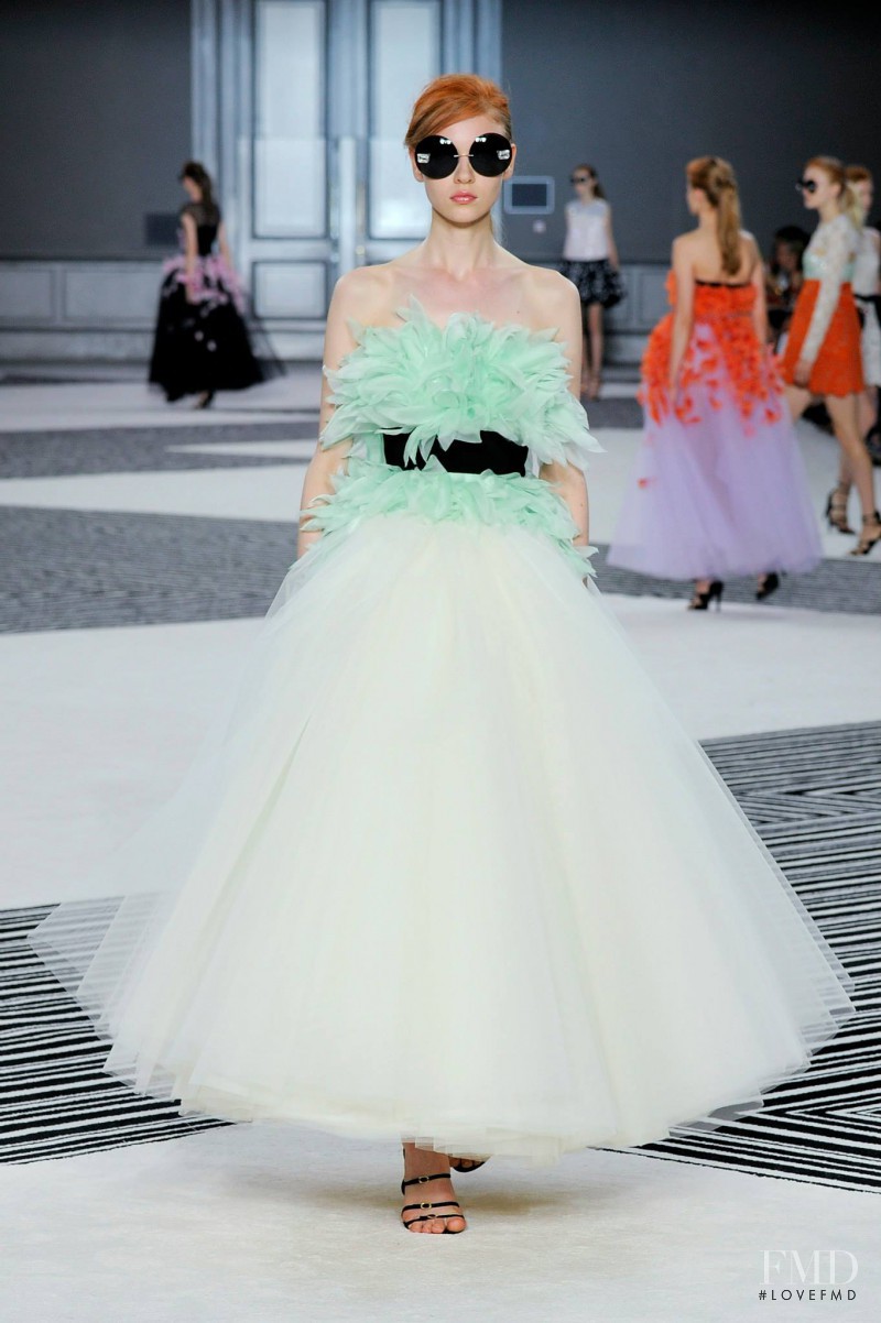 Katya Ledneva featured in  the Giambattista Valli Haute Couture fashion show for Autumn/Winter 2015