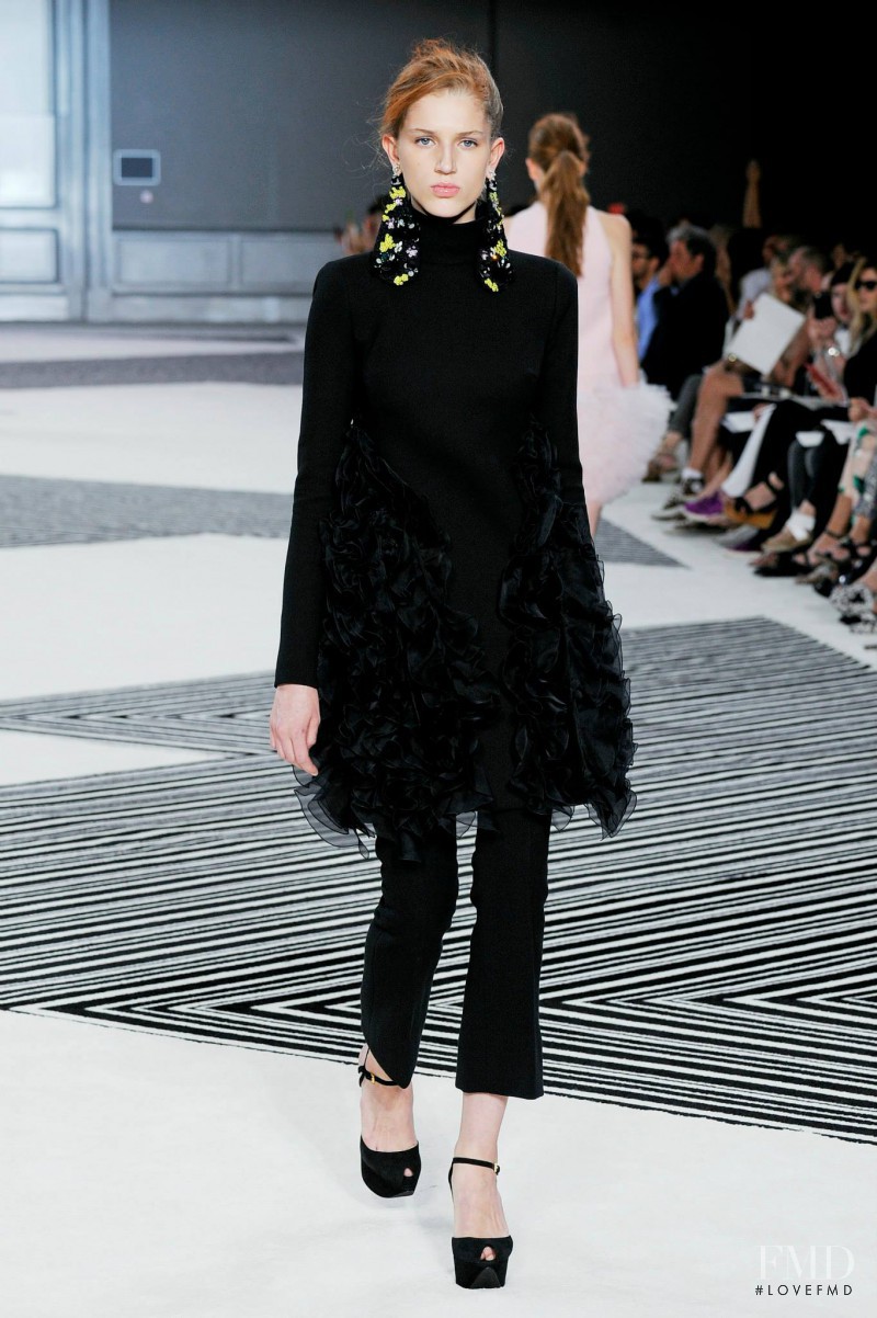 Sabina Lobova featured in  the Giambattista Valli Haute Couture fashion show for Autumn/Winter 2015