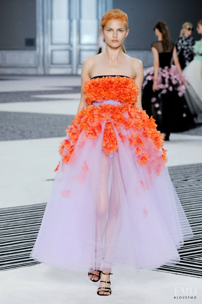 Aneta Pajak featured in  the Giambattista Valli Haute Couture fashion show for Autumn/Winter 2015