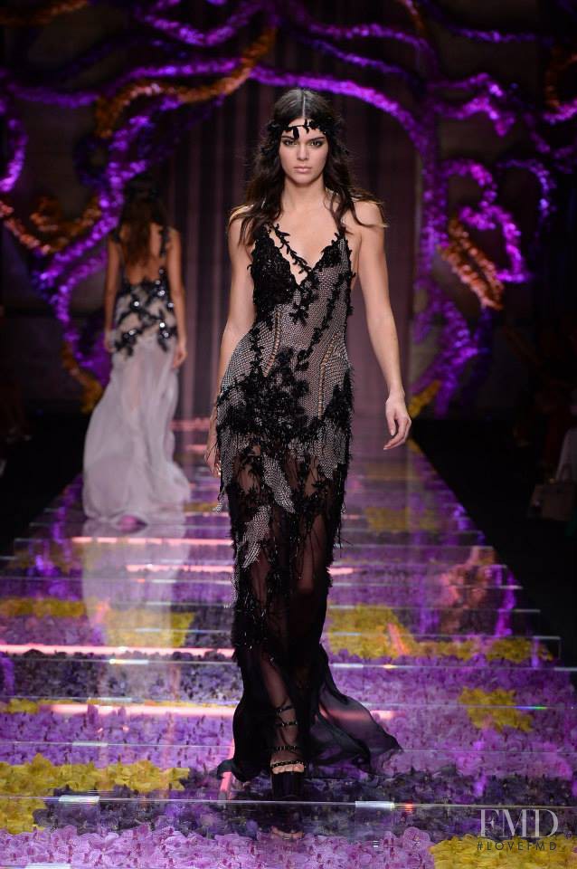 Kendall Jenner featured in  the Atelier Versace fashion show for Autumn/Winter 2015