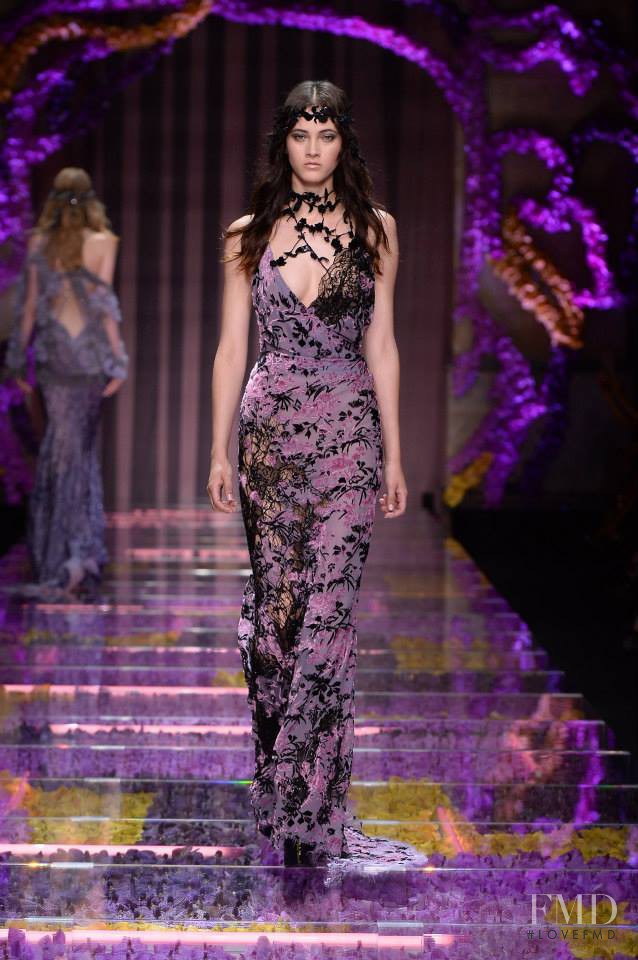 Greta Varlese featured in  the Atelier Versace fashion show for Autumn/Winter 2015