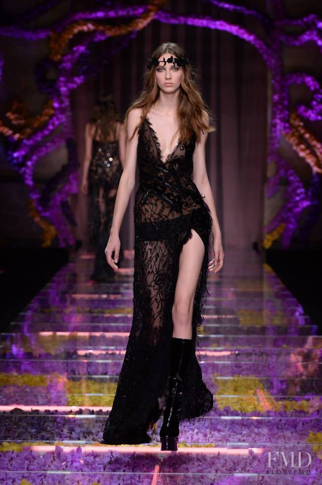 Ala Sekula featured in  the Atelier Versace fashion show for Autumn/Winter 2015