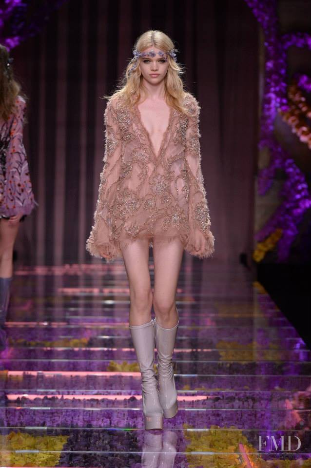 Stella Lucia featured in  the Atelier Versace fashion show for Autumn/Winter 2015