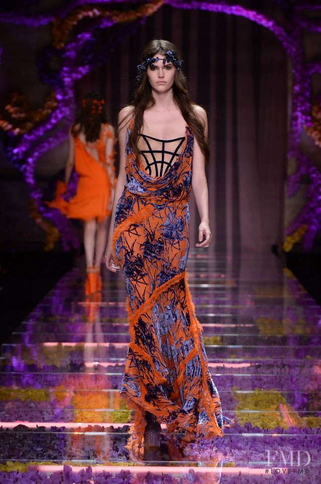 Vanessa Moody featured in  the Atelier Versace fashion show for Autumn/Winter 2015