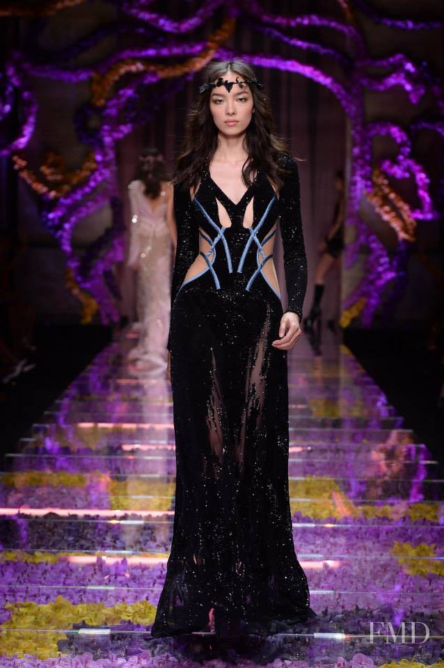 Fei Fei Sun featured in  the Atelier Versace fashion show for Autumn/Winter 2015