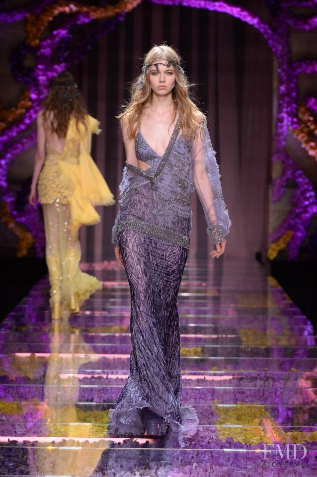 Katya Ledneva featured in  the Atelier Versace fashion show for Autumn/Winter 2015