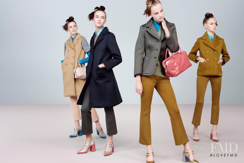 Avery Blanchard featured in  the Prada advertisement for Autumn/Winter 2015