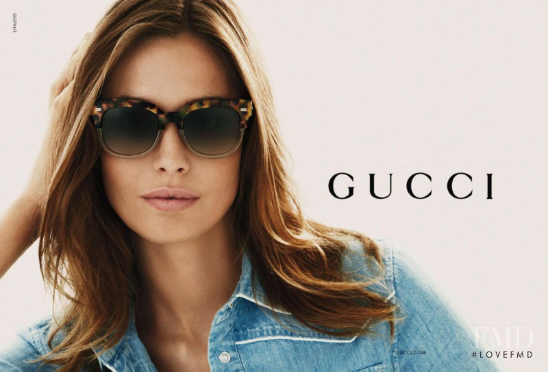 Nadja Bender featured in  the Gucci Eyewear advertisement for Spring/Summer 2015