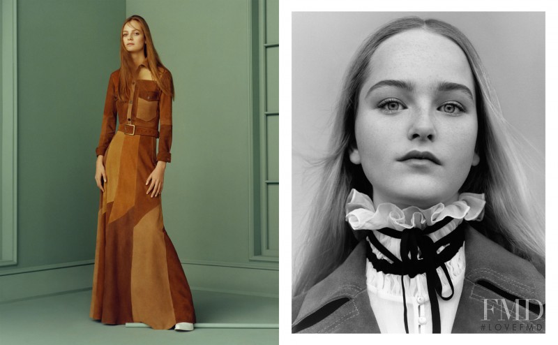 Ine Neefs featured in  the Zara advertisement for Spring/Summer 2015