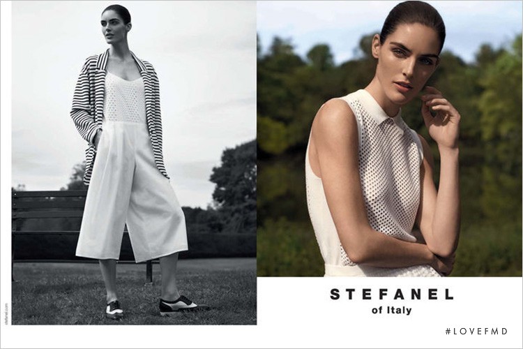 Hilary Rhoda featured in  the Stefanel advertisement for Spring/Summer 2015