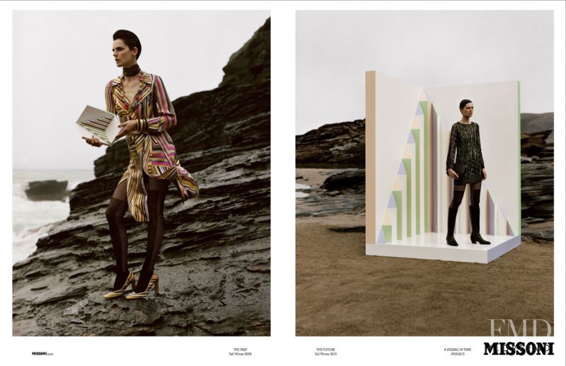 Stella Tennant featured in  the Missoni advertisement for Autumn/Winter 2013