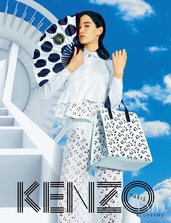 Mona Matsuoka featured in  the Kenzo advertisement for Spring/Summer 2015