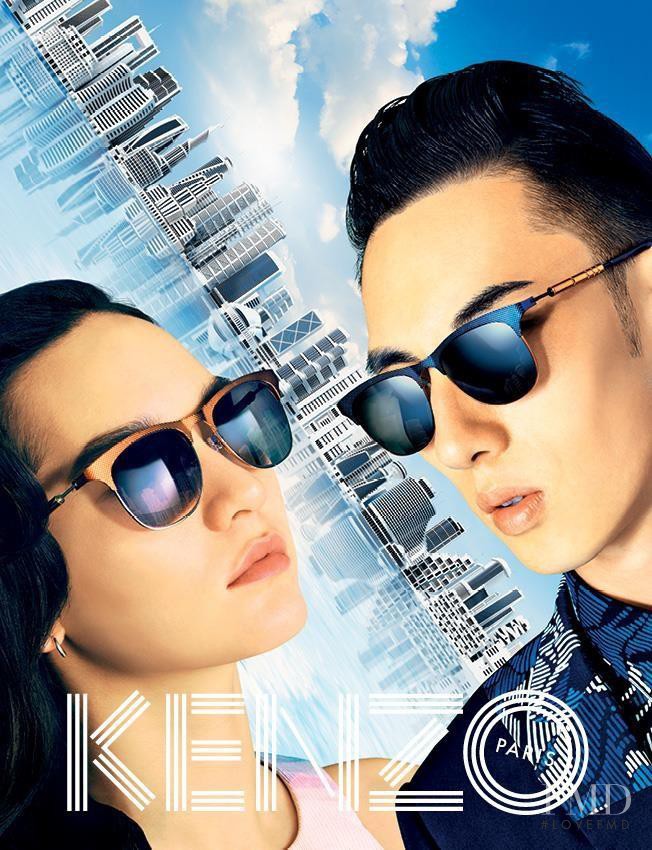 Mona Matsuoka featured in  the Kenzo advertisement for Spring/Summer 2015