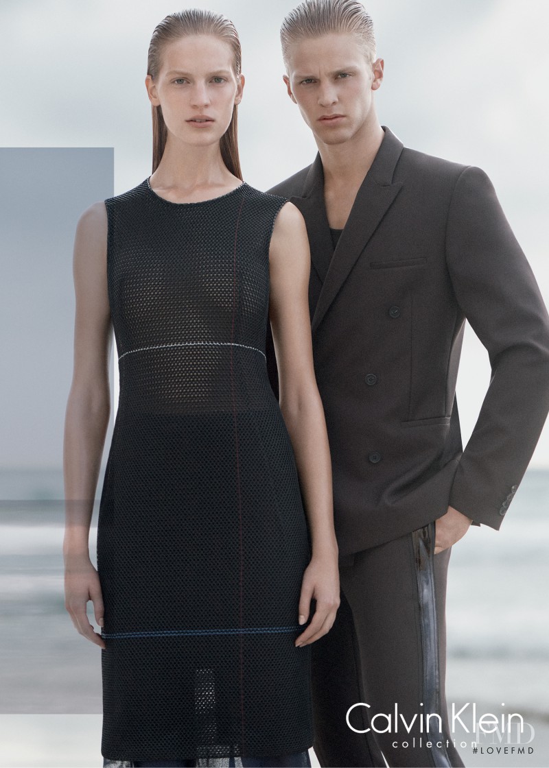 Clark Bockelman featured in  the Calvin Klein 205W39NYC advertisement for Spring/Summer 2015