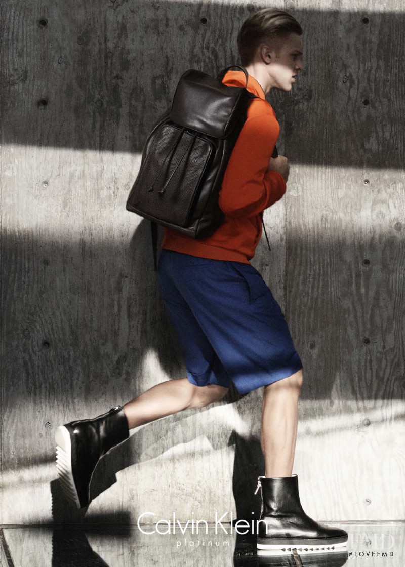 Clark Bockelman featured in  the CK Calvin Klein advertisement for Spring/Summer 2015
