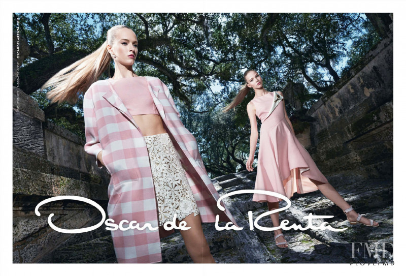 Daria Strokous featured in  the Oscar de la Renta advertisement for Spring/Summer 2015