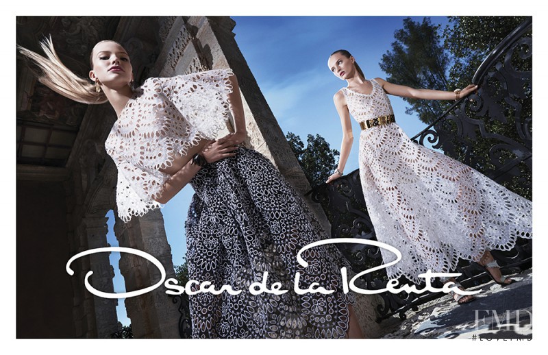 Daria Strokous featured in  the Oscar de la Renta advertisement for Spring/Summer 2015