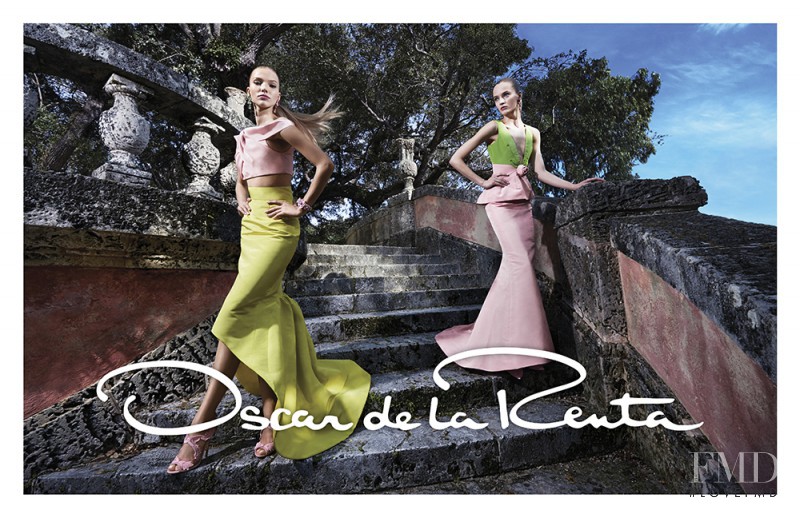 Daria Strokous featured in  the Oscar de la Renta advertisement for Spring/Summer 2015