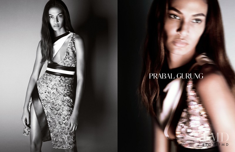 Joan Smalls featured in  the Prabal Gurung advertisement for Spring/Summer 2015