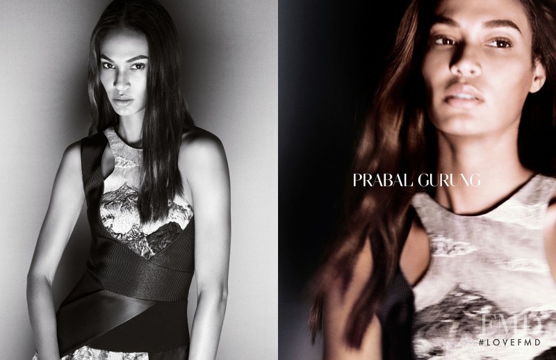 Joan Smalls featured in  the Prabal Gurung advertisement for Spring/Summer 2015