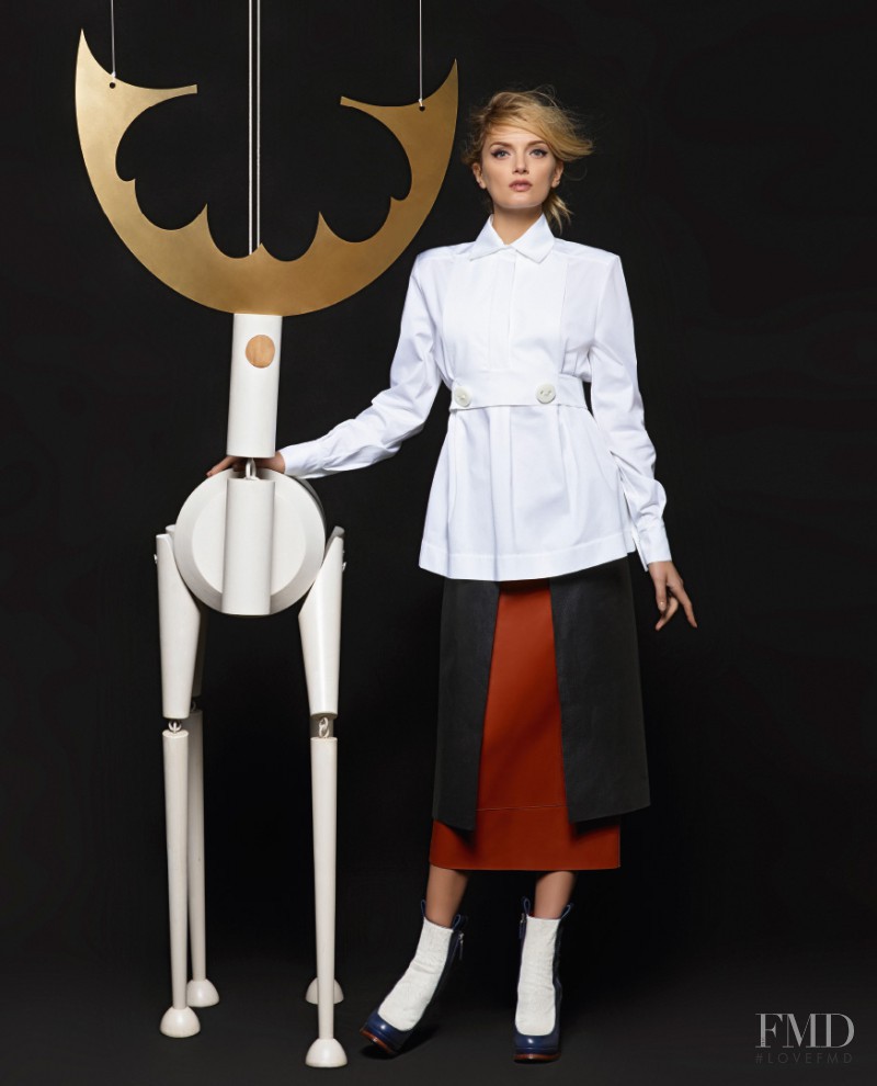 Lily Donaldson featured in  the Fendi advertisement for Autumn/Winter 2015