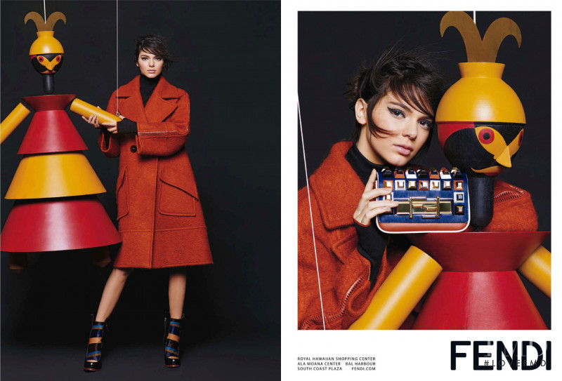 Kendall Jenner featured in  the Fendi advertisement for Autumn/Winter 2015