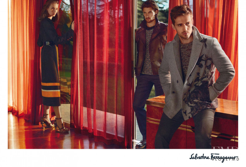 Julia Bergshoeff featured in  the Salvatore Ferragamo advertisement for Autumn/Winter 2015