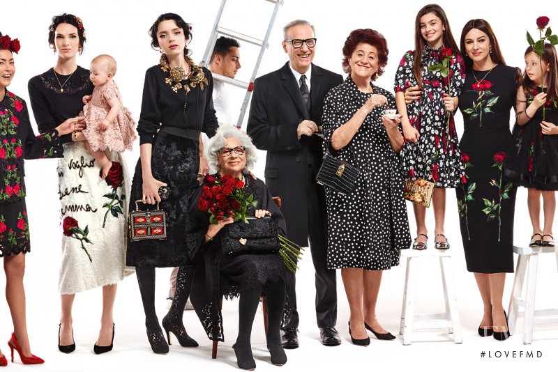 Esmeralda Seay-Reynolds featured in  the Dolce & Gabbana advertisement for Autumn/Winter 2015