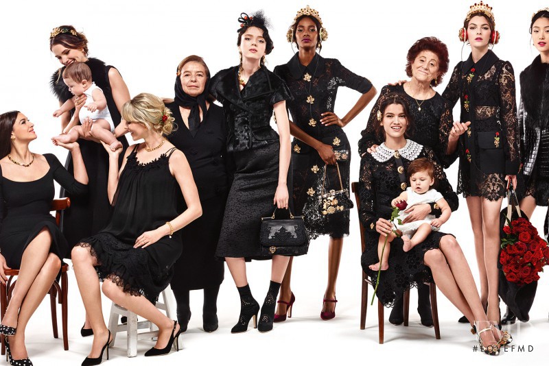 Ashleigh Good featured in  the Dolce & Gabbana advertisement for Autumn/Winter 2015