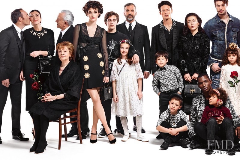 Andy Walters featured in  the Dolce & Gabbana advertisement for Autumn/Winter 2015