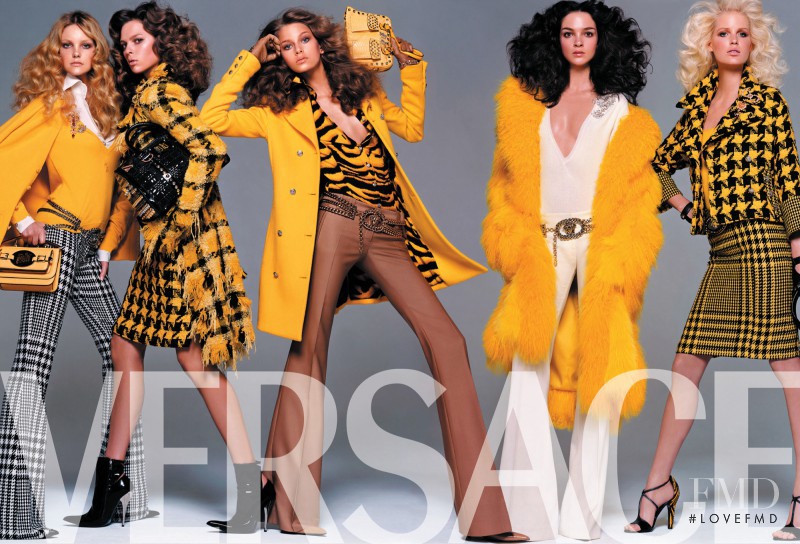 Caroline Winberg featured in  the Versace advertisement for Autumn/Winter 2004
