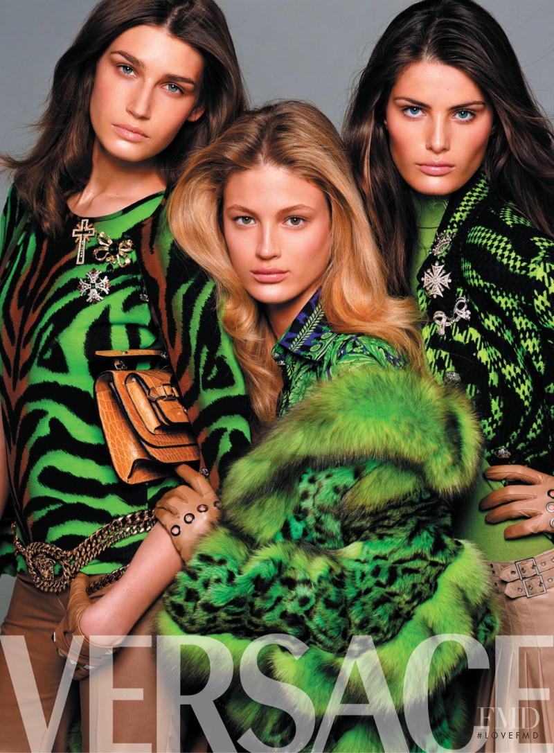 Eugenia Volodina featured in  the Versace advertisement for Autumn/Winter 2004