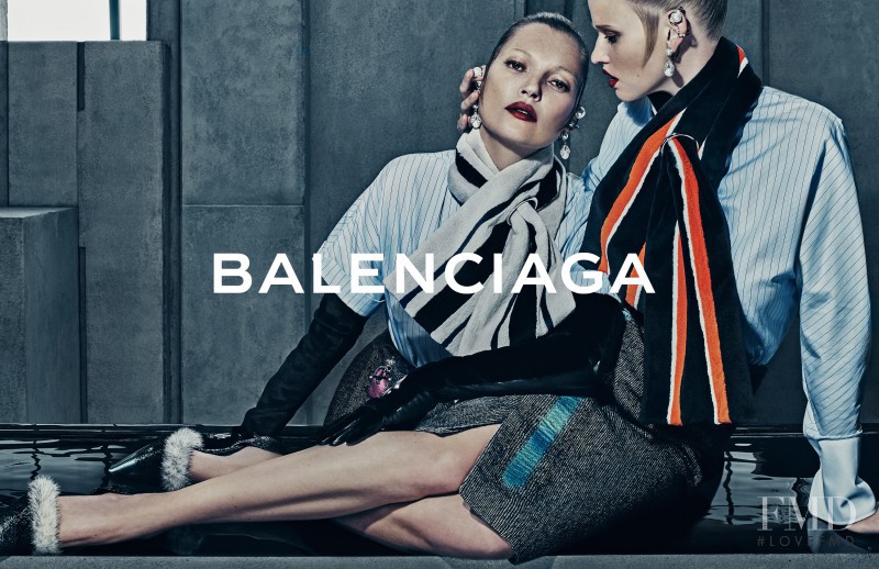 Kate Moss featured in  the Balenciaga advertisement for Autumn/Winter 2015