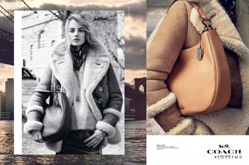 Maartje Verhoef featured in  the Coach advertisement for Autumn/Winter 2015