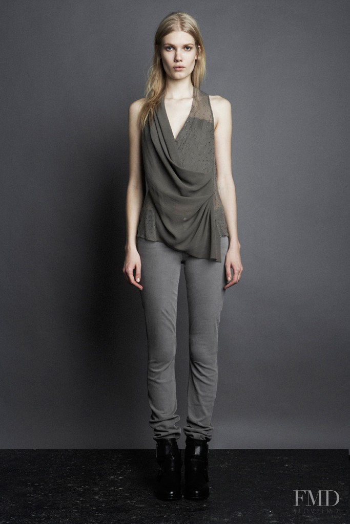 Yulia Terentieva featured in  the Helmut Lang fashion show for Pre-Fall 2011