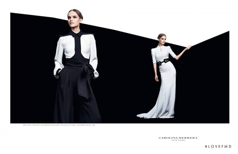 Mirte Maas featured in  the Carolina Herrera advertisement for Autumn/Winter 2013