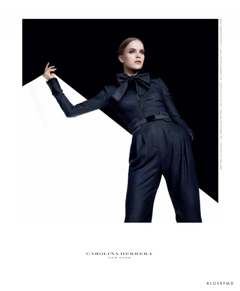 Mirte Maas featured in  the Carolina Herrera advertisement for Autumn/Winter 2013