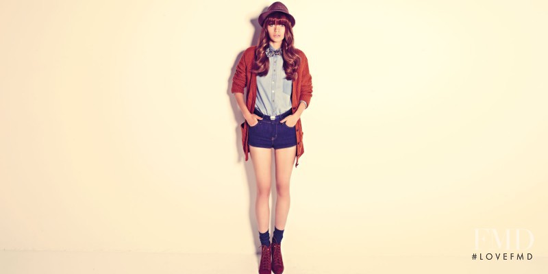 Iulia Carstea featured in  the Pull & Bear lookbook for Fall 2011