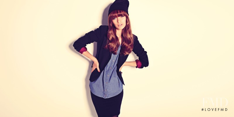 Iulia Carstea featured in  the Pull & Bear lookbook for Fall 2011