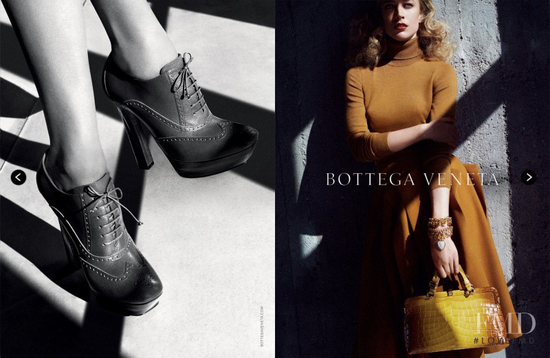 Raquel Zimmermann featured in  the Bottega Veneta advertisement for Autumn/Winter 2013