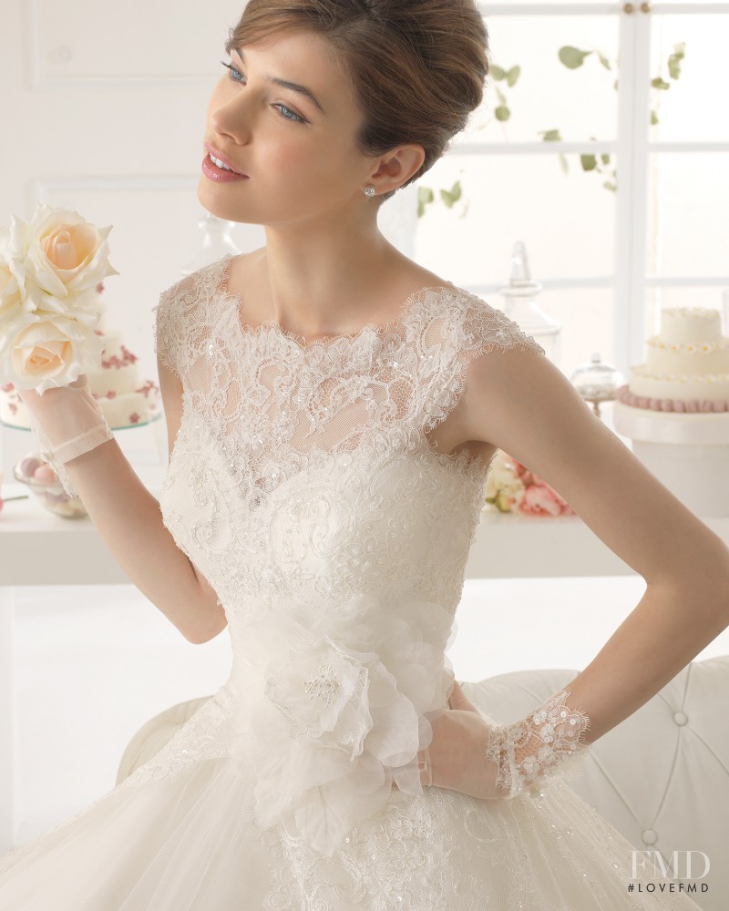 Iulia Carstea featured in  the Aire Barcelona Bridal Collection catalogue for Autumn/Winter 2015