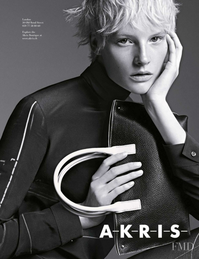 Sara Blomqvist featured in  the Akris advertisement for Autumn/Winter 2013