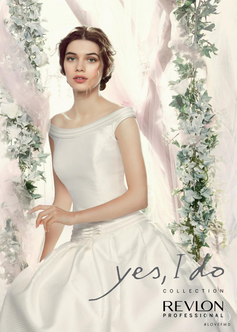 Iulia Carstea featured in  the Revlon Yes, I Do Collection advertisement for Spring/Summer 2014