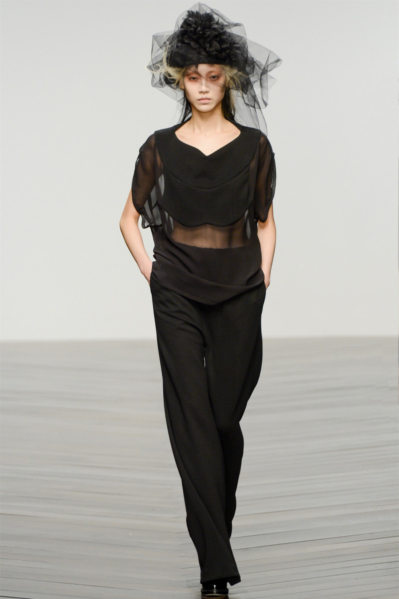 Soo Joo Park featured in  the John Rocha fashion show for Autumn/Winter 2013
